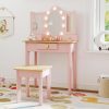 labebe Kids Vanity White Wood Dress-Up Mirror-0