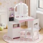 Tolead Kids Vanity Table Pink MDF Design-0