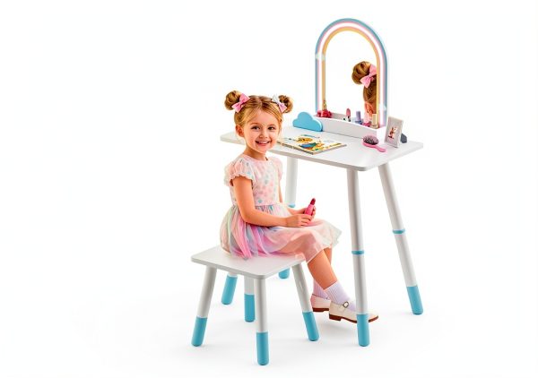Kids Vanity with Lights TOLEAD Home Furniture-3