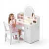 Teckid Kids Vanity Mirror Engineered Wood Lighted-2