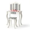 Kids Vanity Mirror Set Costzon MDF Wood Design-8