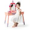 Costzon Castle-Shaped Kids Vanity Table-8
