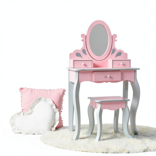 Teamson Design Corp. Kids Vanity Table Wood Frame-3