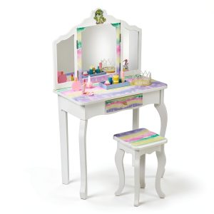 JOYMOR Kids Fluorescent Unicorn Vanity Table-0