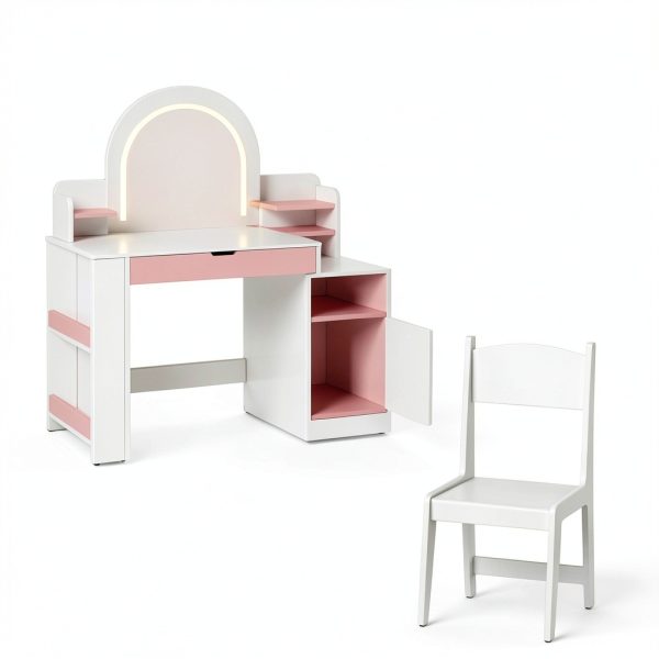CayugaCrekrd Kids Vanity Table White-1
