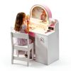 Teckid Kids Vanity Mirror Engineered Wood Lighted-5