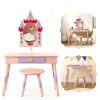 Costzon Castle-Shaped Kids Vanity Table-6