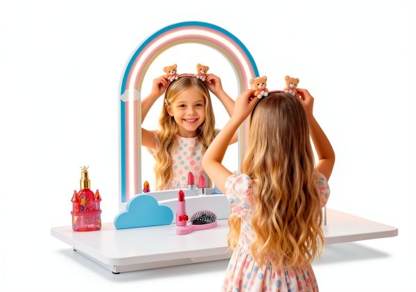 Kids Vanity with Lights TOLEAD Home Furniture-2