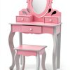 Teamson Design Corp. Kids Vanity Table Wood Frame-0