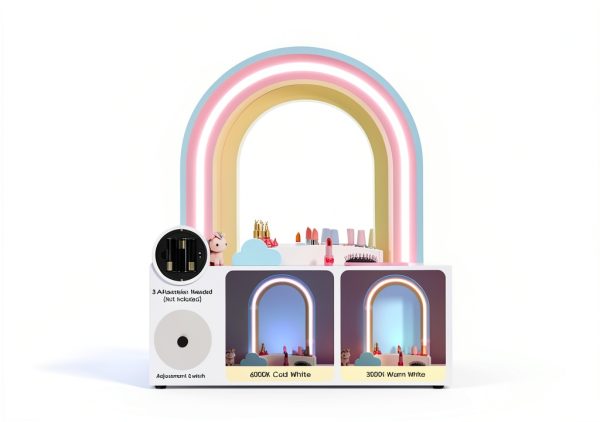 Kids Vanity with Lights TOLEAD Home Furniture-6