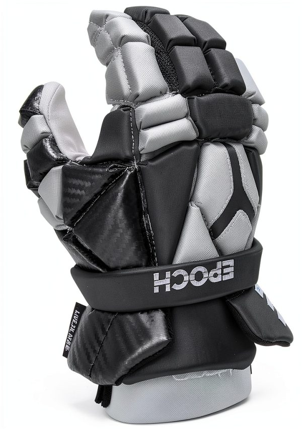 Epoch Lacrosse Carbon Fiber Lacrosse Gloves Adult Grey-0