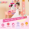 Costzon Castle-Shaped Kids Vanity Table-8