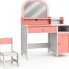 Kids Vanity Set TaoHFE Engineered Wood Pink Girls-5