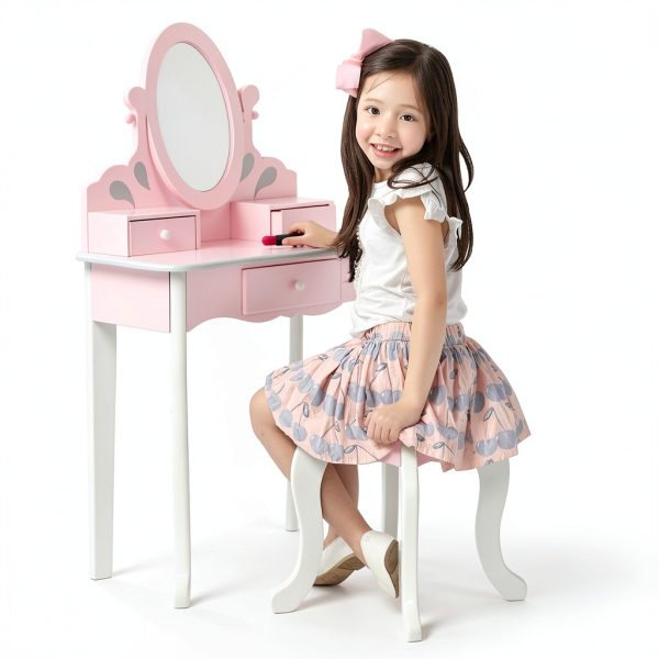Teamson Design Corp. Kids Vanity Table Wood Frame-5