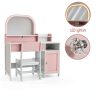 Kids Vanity Set TaoHFE Engineered Wood Pink Girls-6