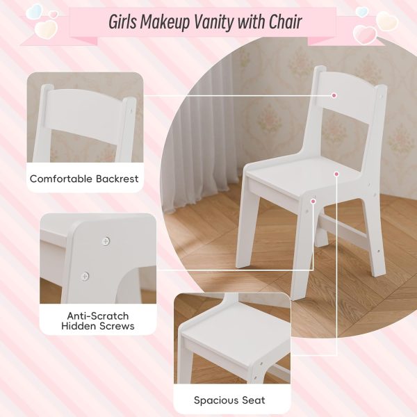 Tolead Kids Vanity Table Pink MDF Design-8