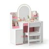 Princess Girls Vanity Set Pink White Kids Vanity-1