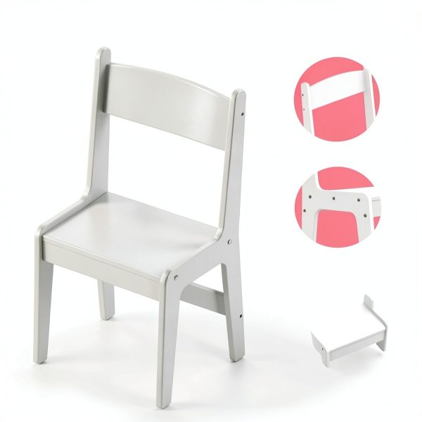 Princess Girls Vanity Set Pink White Kids Vanity-5
