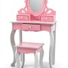 Teamson Design Corp. Kids Vanity Table Wood Frame-4