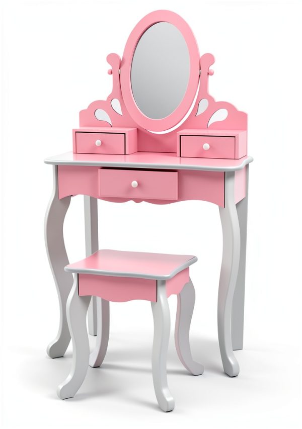 Teamson Design Corp. Kids Vanity Table Wood Frame-4