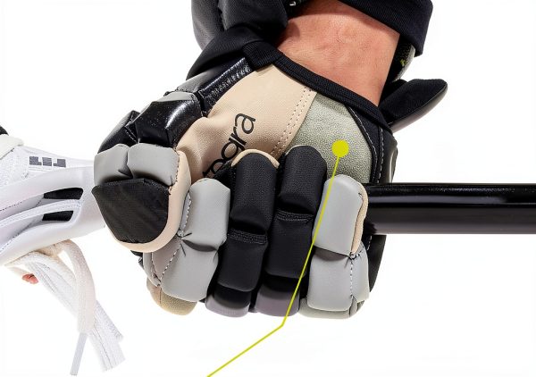 Epoch Lacrosse Carbon Fiber Lacrosse Gloves Adult Grey-5