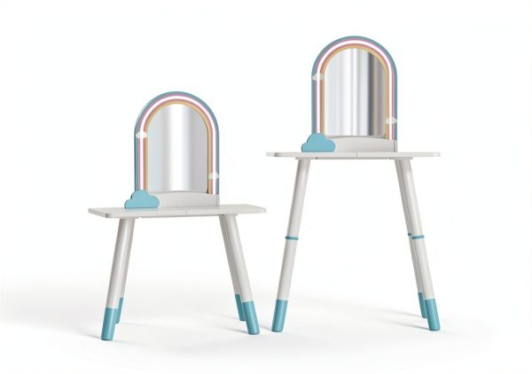 Kids Vanity with Lights TOLEAD Home Furniture-5