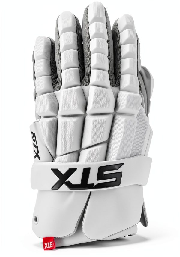 Lacrosse Unlimited STX LZR Nylon Gloves Small White-0