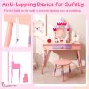 Costzon Castle-Shaped Kids Vanity Table-5