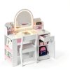Teckid Kids Vanity Mirror Engineered Wood Lighted-1