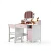 Kids Vanity Set TaoHFE Engineered Wood Pink Girls-2
