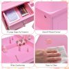 INFANS Kids Wooden Vanity Table White with Chair-5