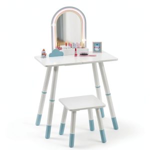 Kids Vanity with Lights TOLEAD Home Furniture-0