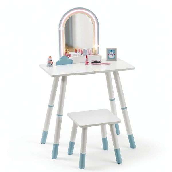 Kids Vanity with Lights TOLEAD Home Furniture-0