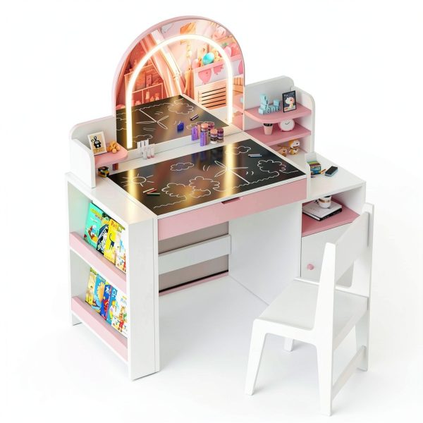 CayugaCrekrd Kids Vanity Table White-7