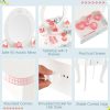 Kids Vanity Set Costzon White Acrylic Mirror-1