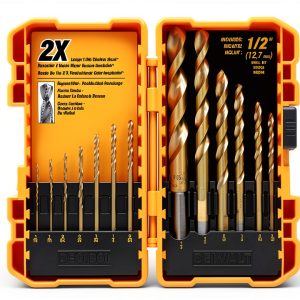DEWALT DW1341 14-piece titanium nitride speed tip drill bit set for-0
