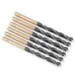 PATIKIL 5mm Drill Bit, Jobber Straight Shank M2 High-Speed Steel 118° Nitriding Black and Gold Finish for Stainless Steel Hard Metal - 6 Pack-0