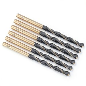 PATIKIL 5mm Drill Bit, Jobber Straight Shank M2 High-Speed Steel 118° Nitriding Black and Gold Finish for Stainless Steel Hard Metal - 6 Pack-0