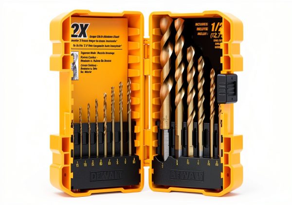 DEWALT DW1341 14-piece titanium nitride speed tip drill bit set for-1