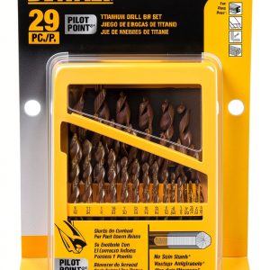DEWALT Titanium Nitride Coated Drill Bit Set with Pilot Point, 29-Piece (DW1369)-0
